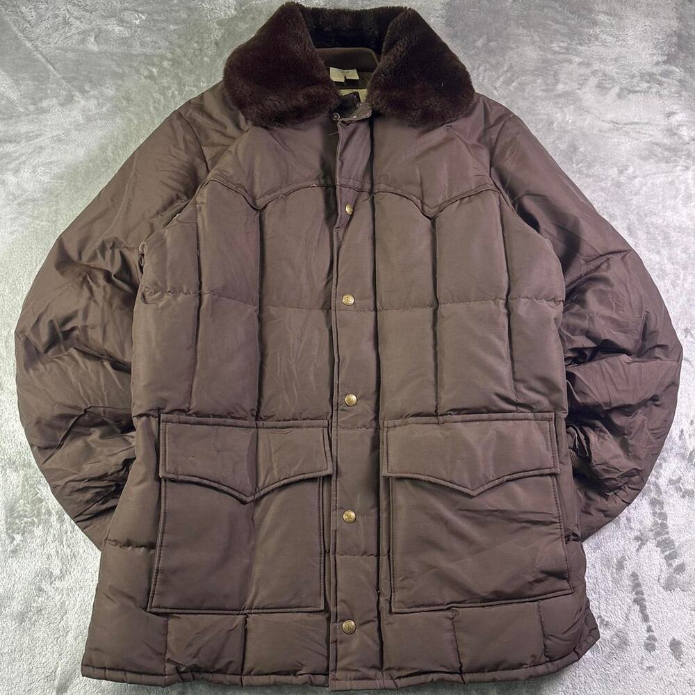 Vintage Walls Blizzard Pruf Insulated Canvas Work Jacket Men’s 46 Tall Brown USA
